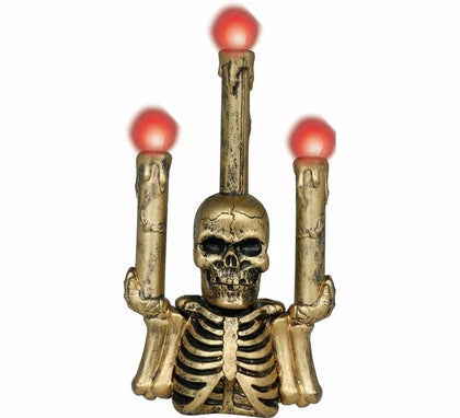 Candelabro Esqueleto dorado con Luz de 26 cm