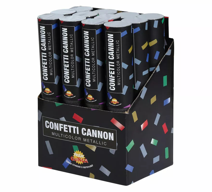 Translation missing: pt-PT.Cañón Confetti Kabuki Metálico Multicolor de 30 cm