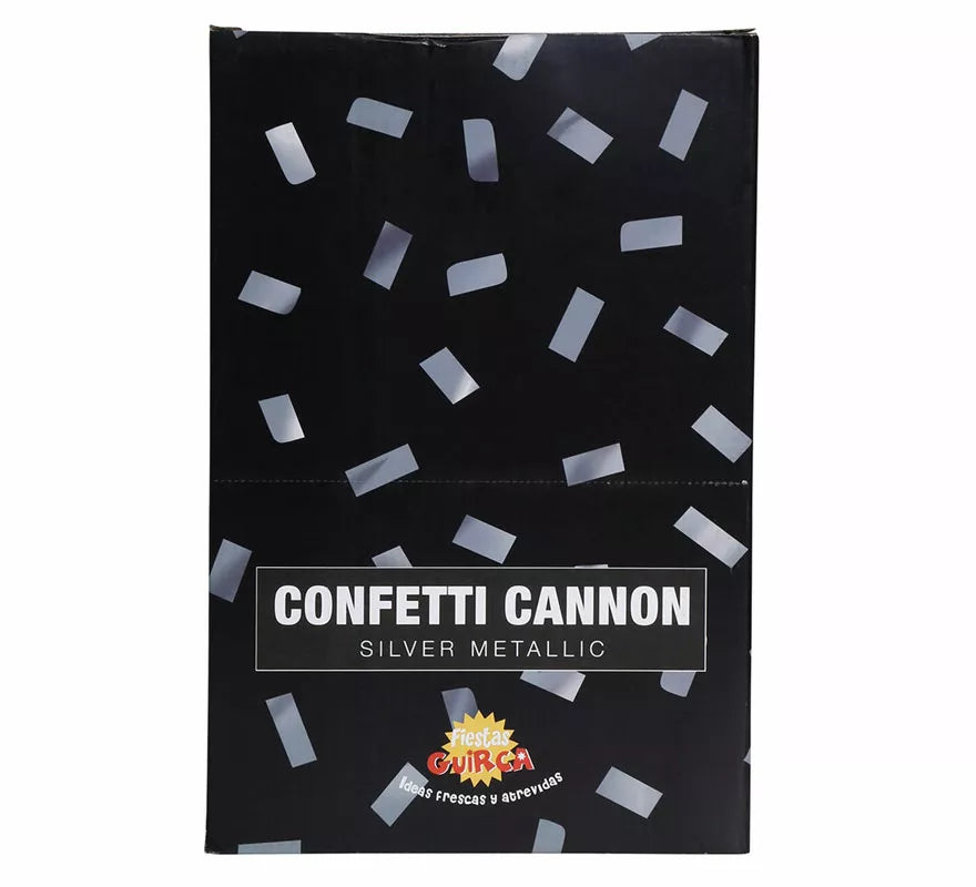 Translation missing: pt-PT.Cañón Confetti Kabuki Metálico Plata de 30 cm