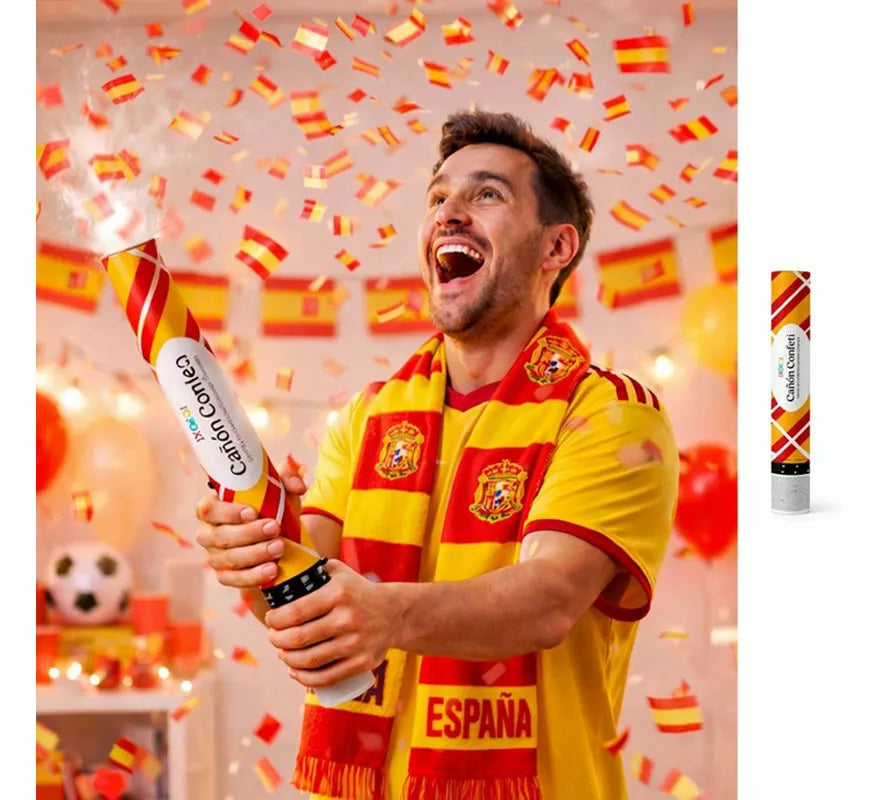 Translation missing: pt-PT.Cañon Kabuki de Confetti de Banderas de España de 40 cm
