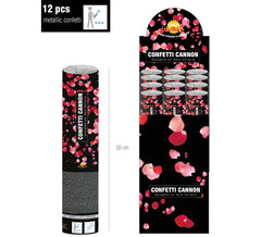 Canhão Kabuki ou tubo de pétalas de rosa vermelhas de 50 cm para casamentos