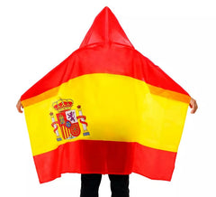 Capa Bandeira Espanhola com Capuz 150x90 cm