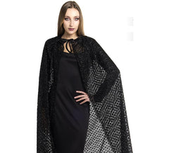 Capa preta vazada 140 cm