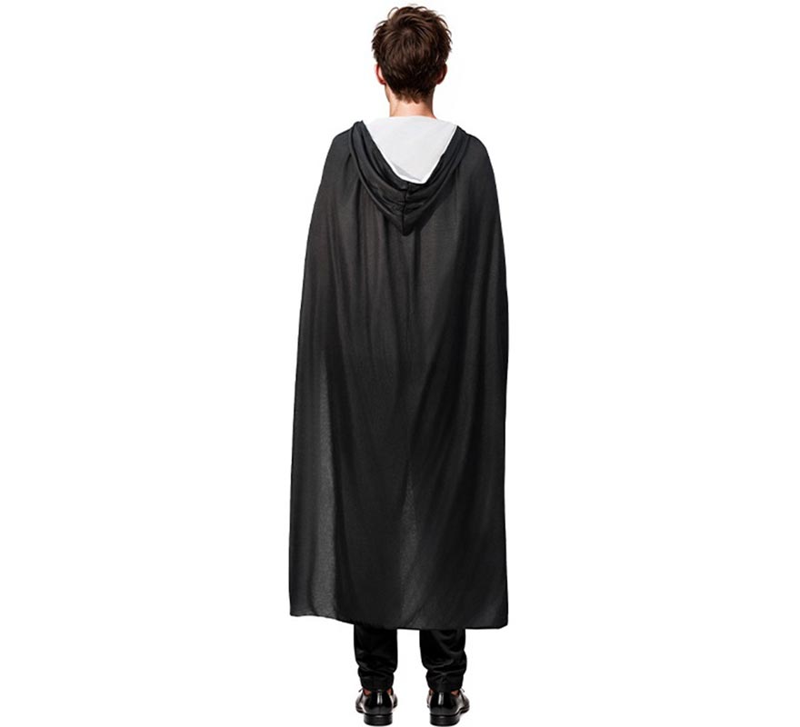 Translation missing: pt-PT.Capa con Capucha negro y blanco adulto de 140 cm