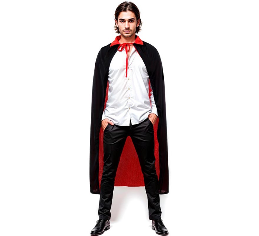 Translation missing: pt-PT.Capa con Cuello negro y rojo adulto de 130 cm