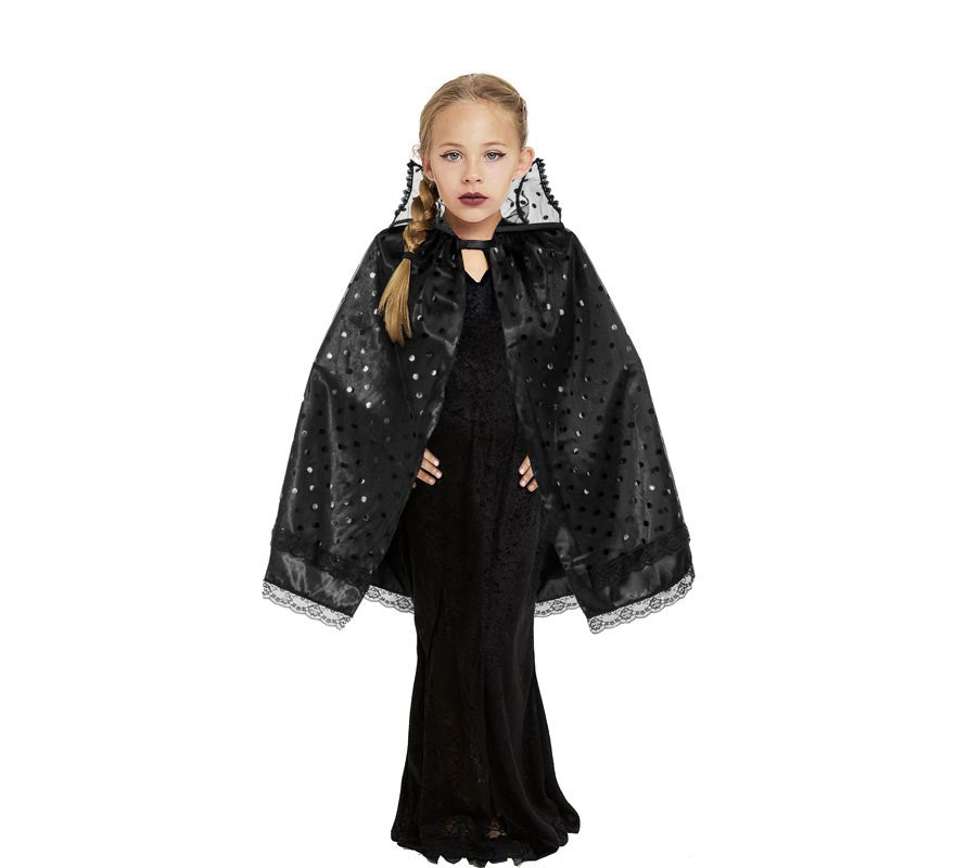 Translation missing: pt-PT.Capa de Bruja negra con cuello infantil