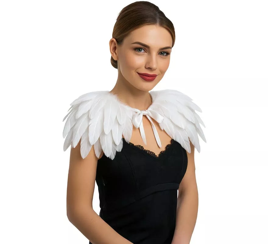 Capa de Plumas blancas de 30x90 cm