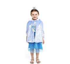 Capa de princesa com capuz infantil