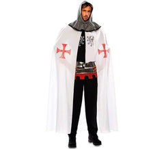 Manto Templário Medieval Branco para homem