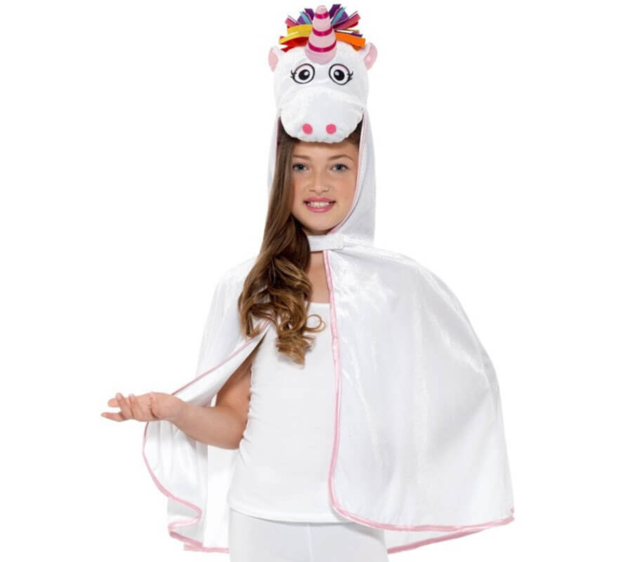 Translation missing: pt-PT.Capa de Unicornio Blanca y Rosa para niña
