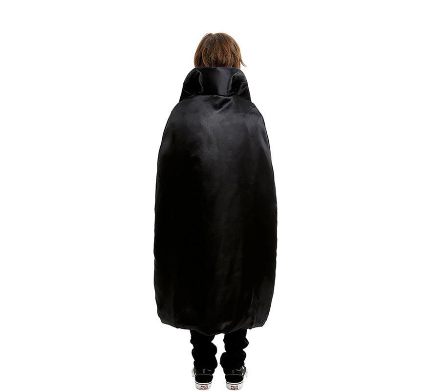 Translation missing: pt-PT.Capa de Vampiro negra con cuello morado infantil de 120 cm