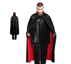 Capa de vampiro preta e vermelha de 140cm