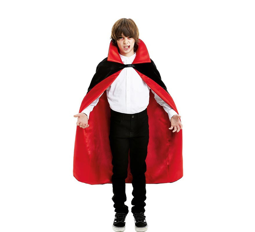 Translation missing: pt-PT.Capa de Vampiro Satén y Terciopelo con cuello infantil de 120 cm