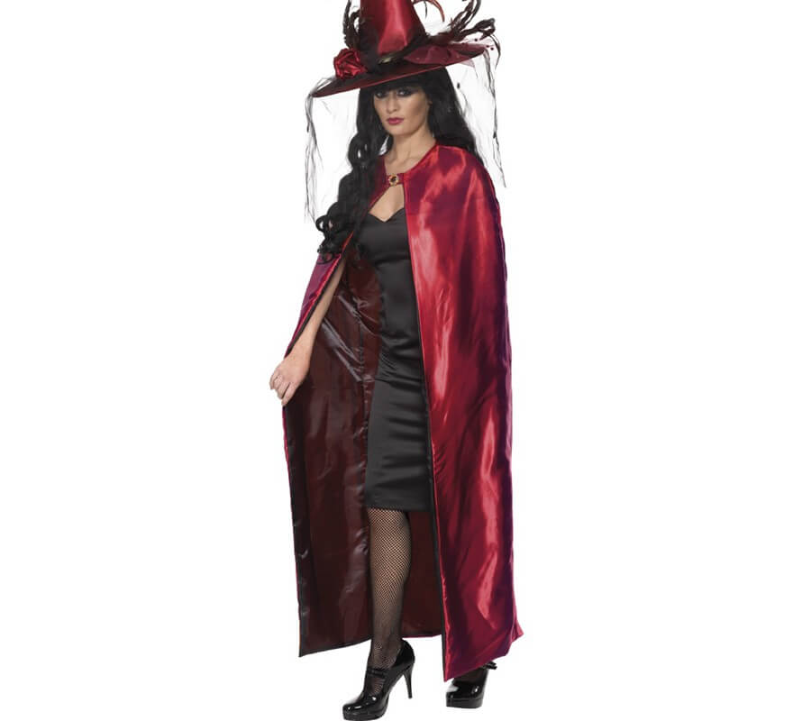 Translation missing: pt-PT.Capa Reversible de bruja Roja y negra para mujer