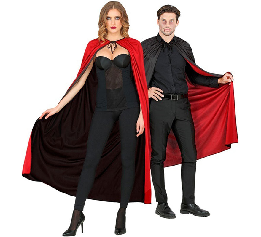 Translation missing: pt-PT.Capa Reversible negro y rojo de 130 cm para adultos