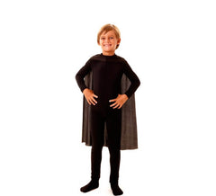 Manto de super-herói infantil preto de 70cm
