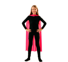 Capa de super-herói infantil rosa de 90cm