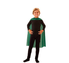 Manto verde de super-herói infantil de 70cm