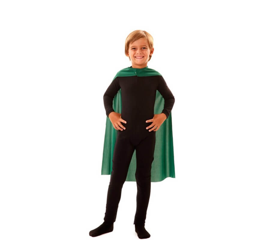 Translation missing: pt-PT.Capa Superhéroe Infantil Verde de 70 cm