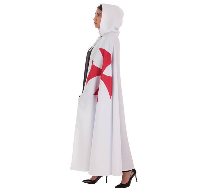 Translation missing: pt-PT.Capa Templaria Blanca con cruz para adultos