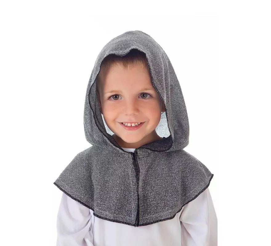 Translation missing: pt-PT.Capucha de Caballero Medieval gris para niño