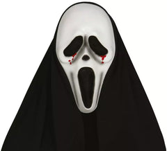 Assassino de máscara fantasma com capuz