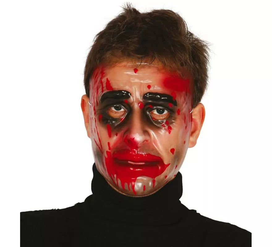 Translation missing: pt-PT.Careta de hombre Zombie transparente con sangre