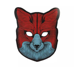 Máscara de lobo iluminação LED