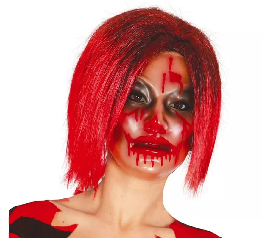 Translation missing: pt-PT.Careta de mujer Zombie transparente con sangre