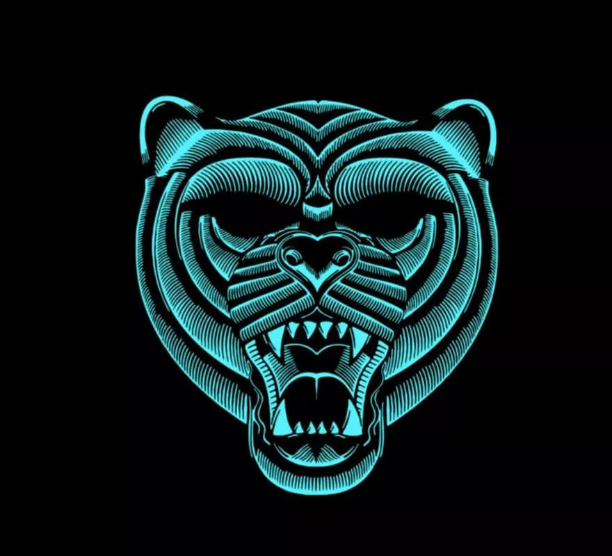 Careta de Tigre iluminación LED