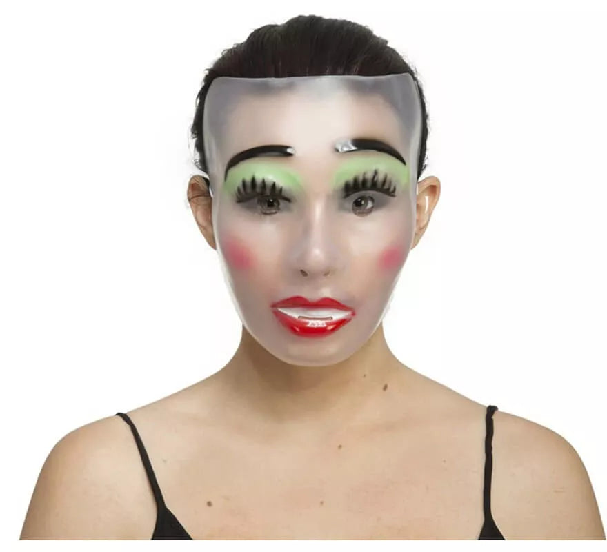 Translation missing: pt-PT.Careta Transparente Mujer Labios Pintados
