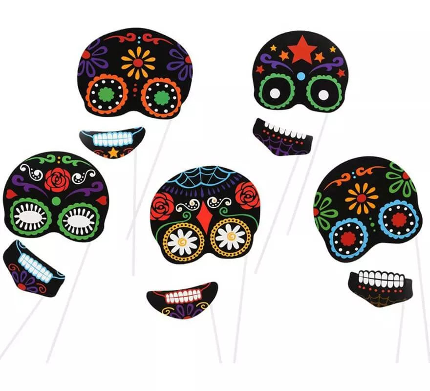 Translation missing: pt-PT.Caretas del Día de los Muertos para Photocall