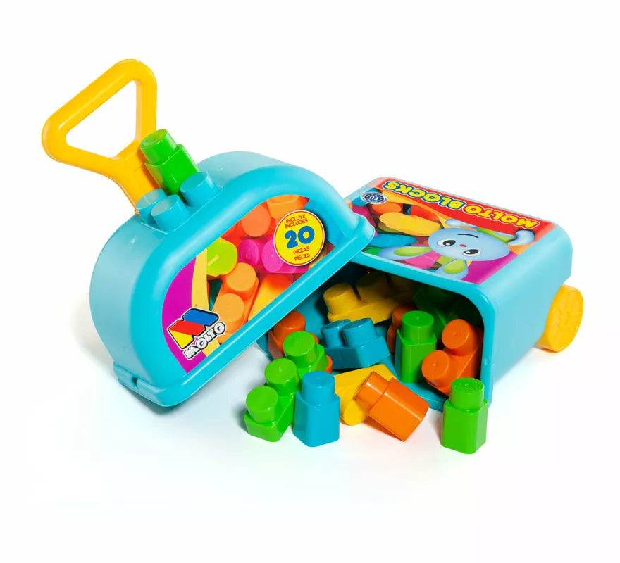 Translation missing: pt-PT.Carrito azul con 20 Bloques