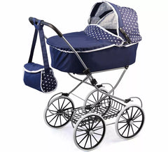 Carrinho de bonecas Classic Deluxe com bolsa, 89 x 70 x 42 cm