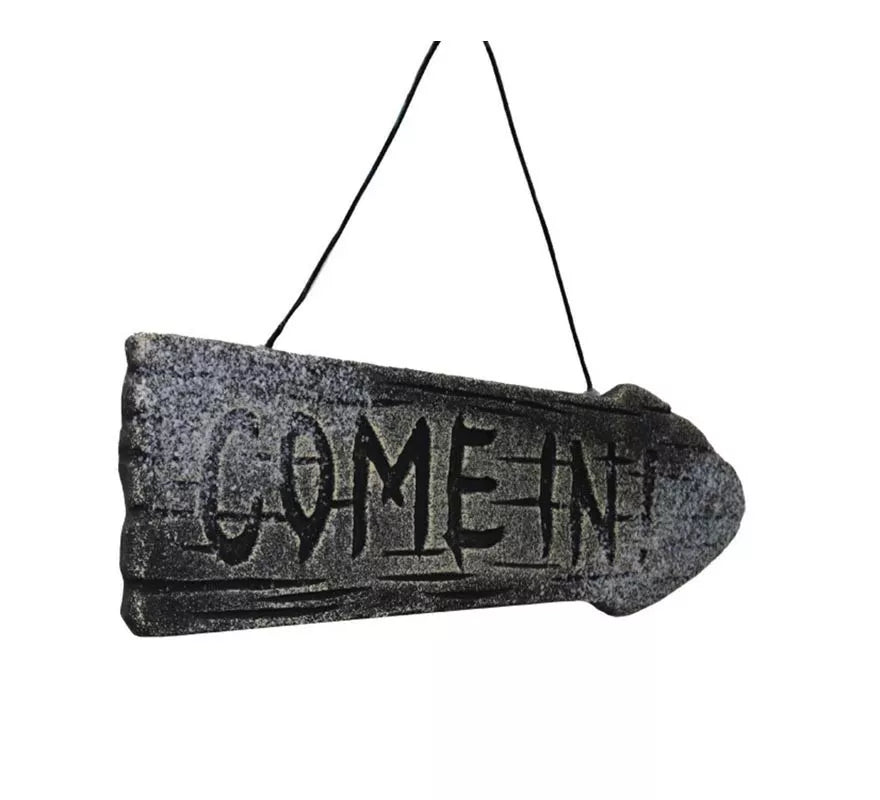 Translation missing: pt-PT.Cartel Colgante Come In de 39x12 cm