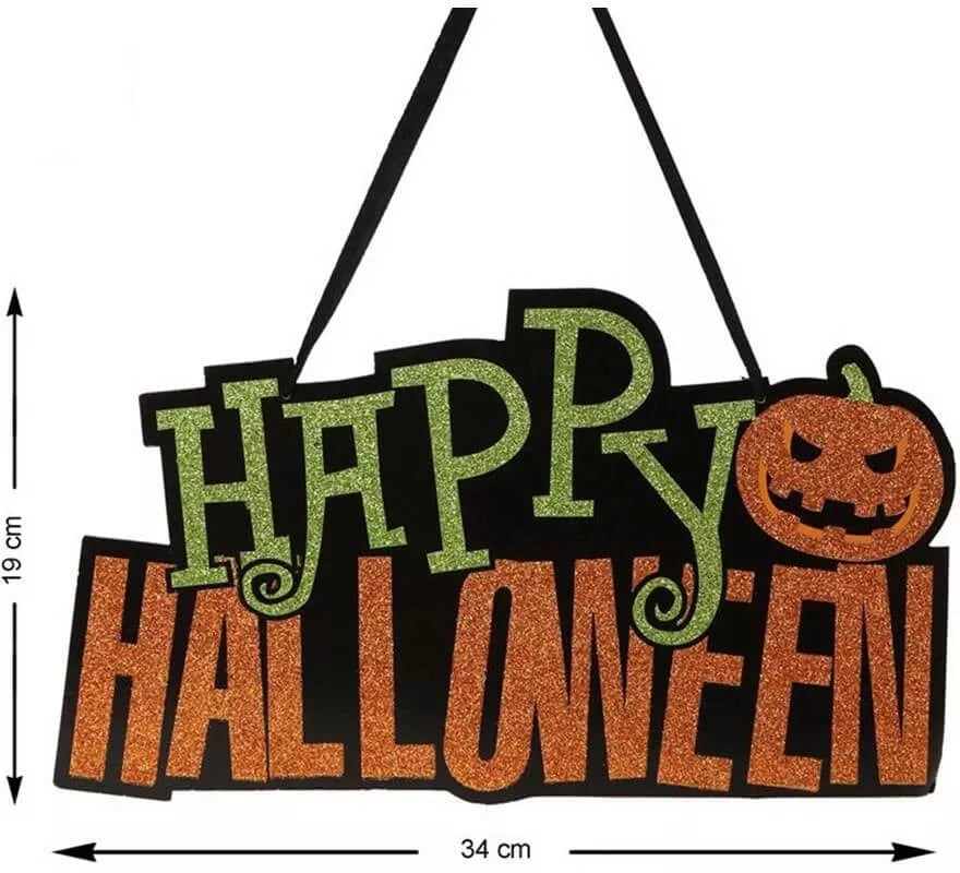 Translation missing: pt-PT.Cartel Happy Halloween de 34x19 cm