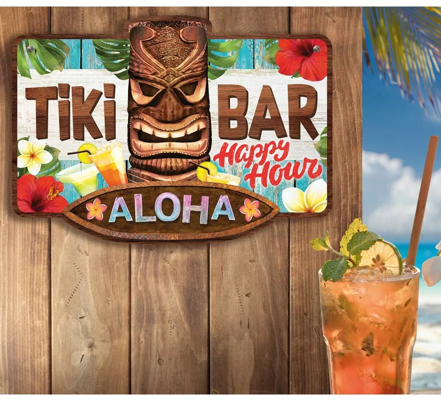 Translation missing: pt-PT.Cartel Tiki Bar Aloha de 25x35 cm