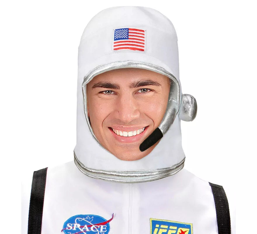 Translation missing: pt-PT.Casco Astronauta Blanco USA para adulto