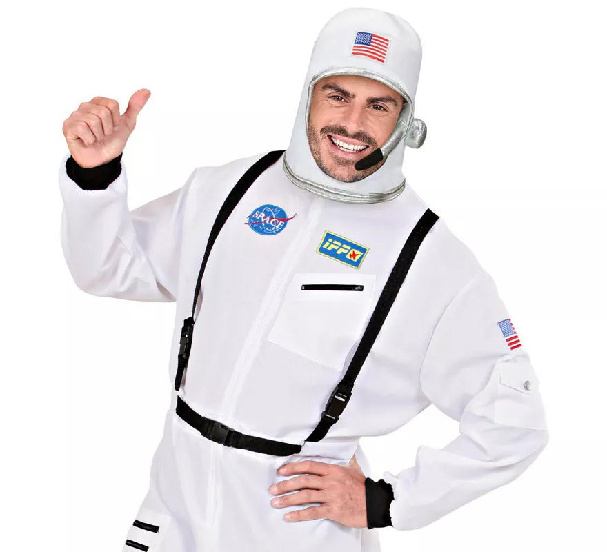 Translation missing: pt-PT.Casco Astronauta Blanco USA para adulto