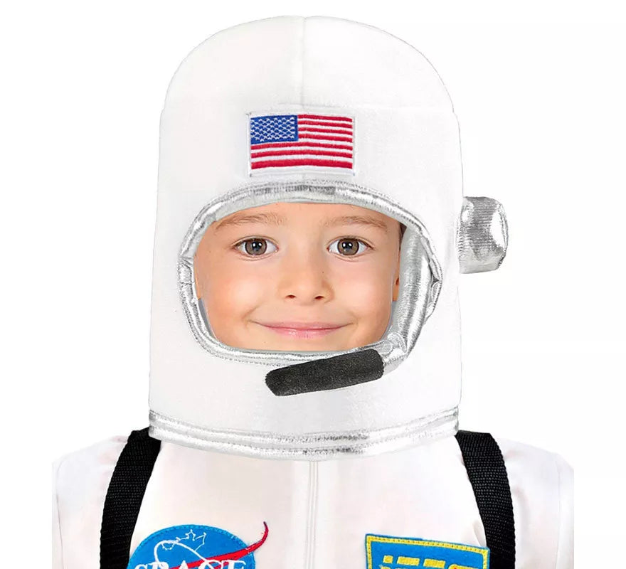 Translation missing: pt-PT.Casco Astronauta Blanco USA para niños