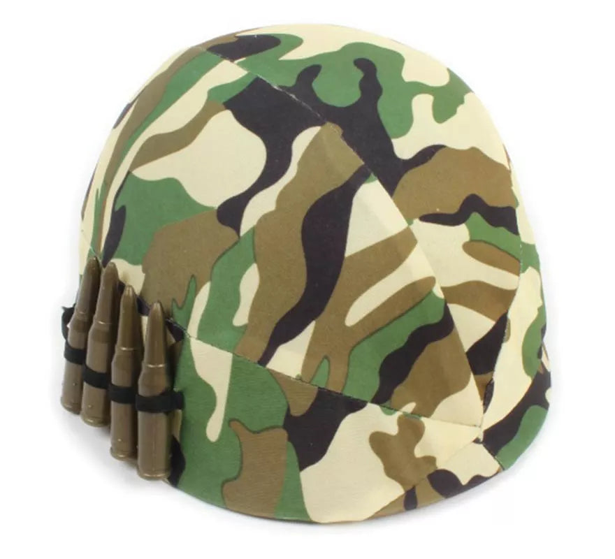 Translation missing: pt-PT.Casco Camuflado con tela infantil de 25 cm