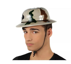 Capacete de camuflagem Explorer em plástico com corda