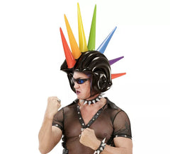 Capacete inflável multicolorido com pontas de 90 cm