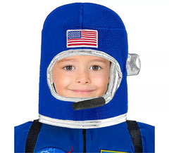 Capacete de astronauta espacial azul para menino