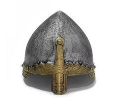 Capacete de soldado medieval envelhecido