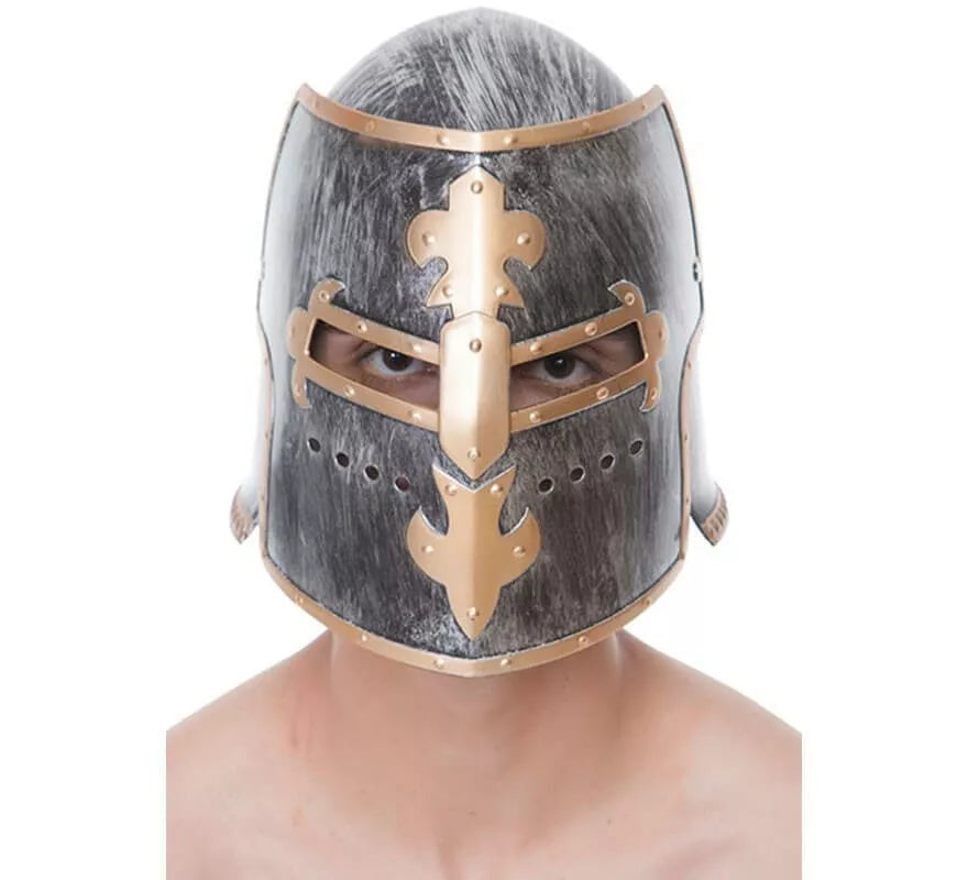 Translation missing: pt-PT.Casco de Templario Plateado y Oro