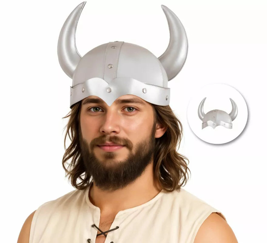 Translation missing: pt-PT.Casco de Vikingo plateado