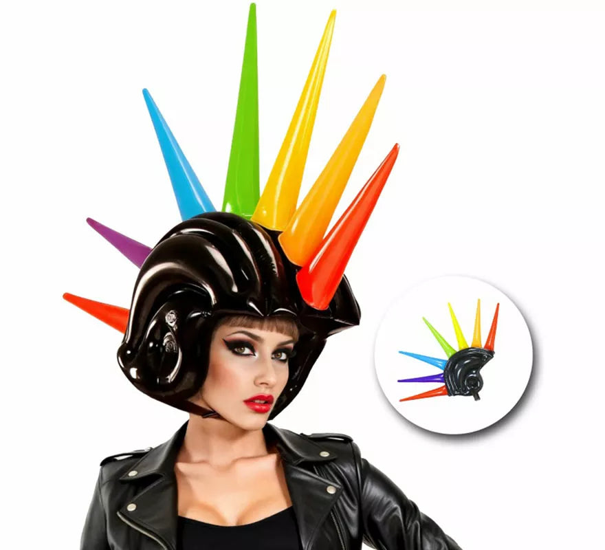Translation missing: pt-PT.Casco Hinchable Punk con Pinchos de 90 cm