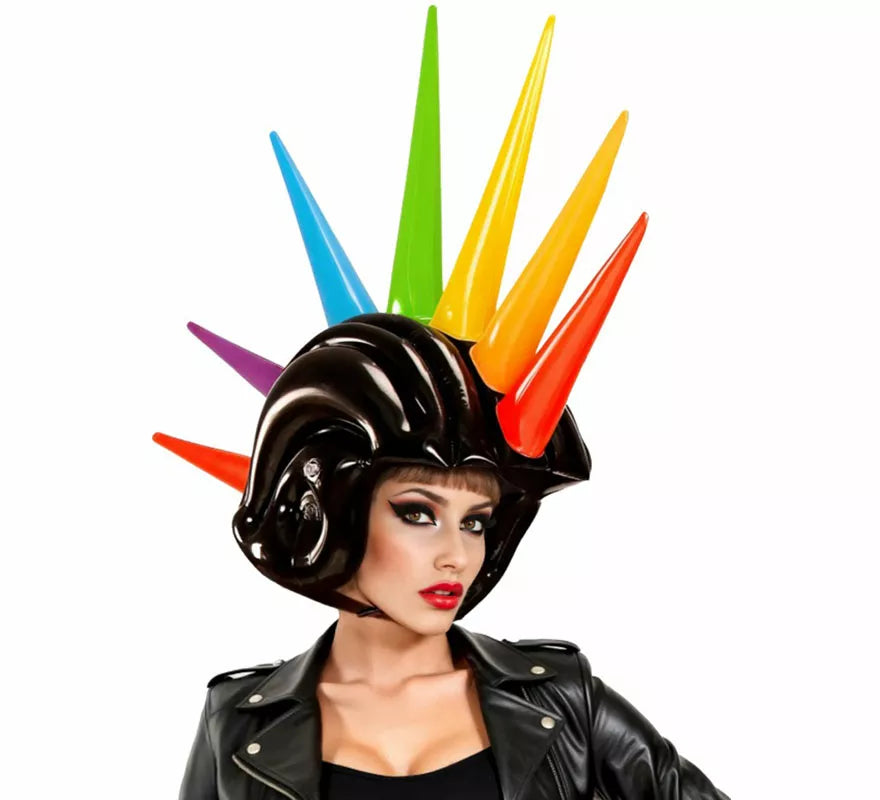 Translation missing: pt-PT.Casco Hinchable Punk con Pinchos de 90 cm