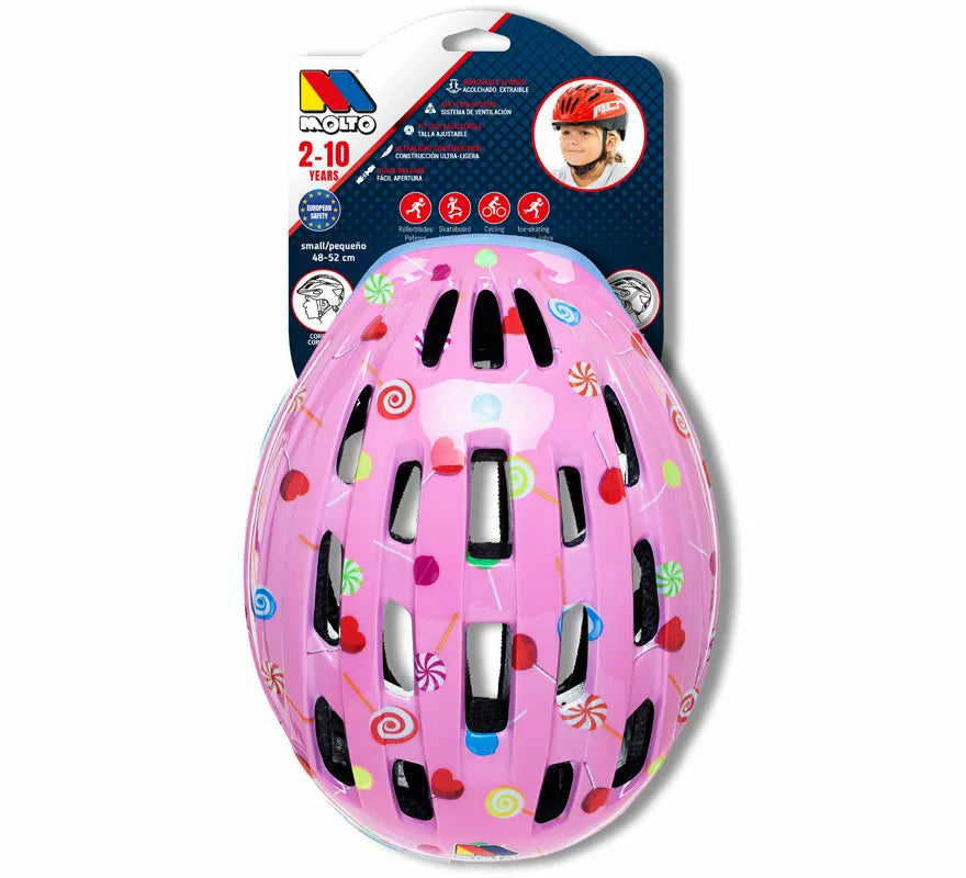 Translation missing: pt-PT.Casco Moltó rosa para niña